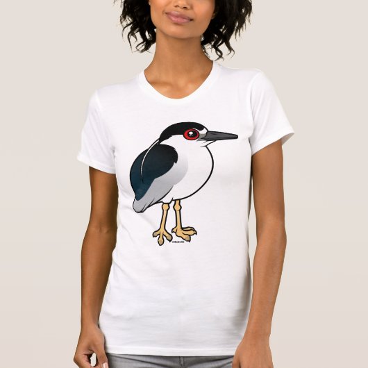 Zwarte Night Heron T-shirt (Voorkant)
