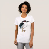Zwarte Night Heron T-shirt (Voorkant volledig)