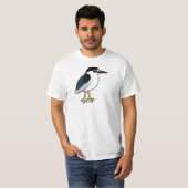 Zwarte Night Heron T-shirt (Voorkant volledig)