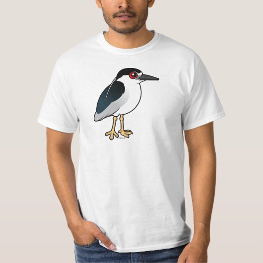 Zwarte Night Heron T-shirt (Voorkant)