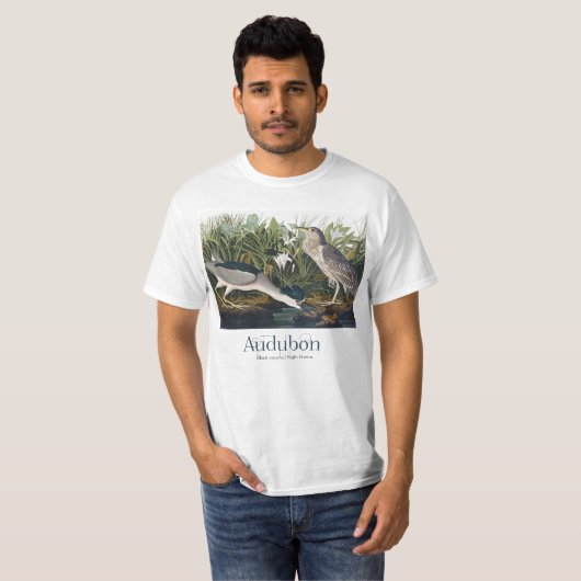 Zwarte Night Heron van John James Audubon T-shirt (Voorkant volledig)