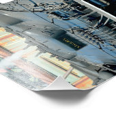 Zwarte Nikel Bord Road 765 Stoomlocomotief Trein Foto Afdruk (Hoek)