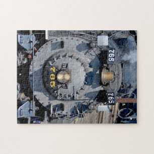 Zwarte Nikel Bord Road 765 Stoomlocomotief Trein Legpuzzel