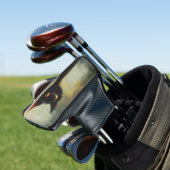Zwarte Ninja Kat kennende Golfheadcover (Insitu)