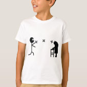 zwarte ninja vecht tegen oma t-shirt (Voorkant)