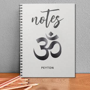 Zwarte Notebook met Textuur-effect en Metaal Om-sy Notitieboek