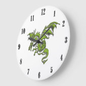 Zwarte nummers van Flying Dragon Design Grote Klok (Hoek)