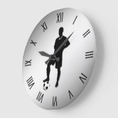 Zwarte nummers voor voetzoekers grote klok (Hoek)