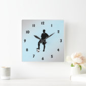 Zwarte nummers voor voetzoekers vierkante klok (Huis)