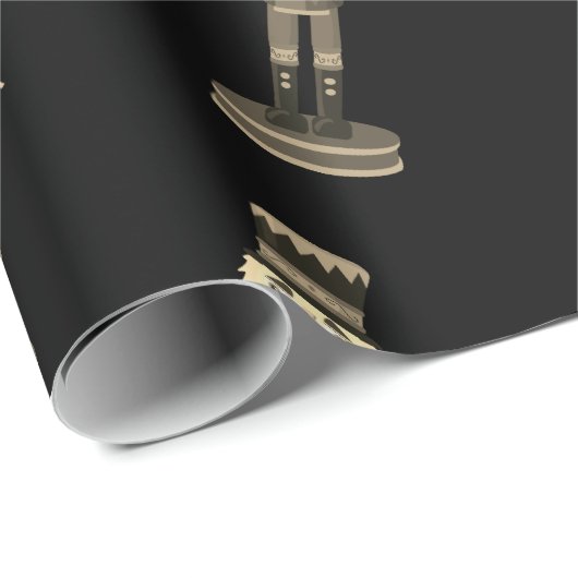 Zwarte Nutkraker Soldaat-kerstpapier Cadeaupapier (Rol Hoek)