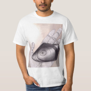 Zwarte Obsidiaan Steen met Gedetailleerde Ringen G T-shirt