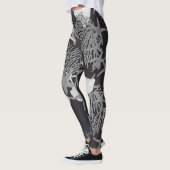 Zwarte Oceaan Leggings Elegant Koraal & Shell Desi (Links)