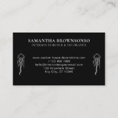 Zwarte Oceaan Nautical Jellyfish Visitekaartje (Achterkant)