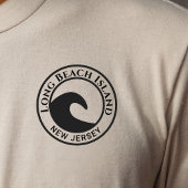 Zwarte oceaangolfontwerp voor Long Beach Island T-shirt