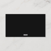 Zwarte octopus boven anker visitekaartje (Achterkant)