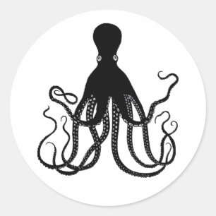 Zwarte Octopus Sticker