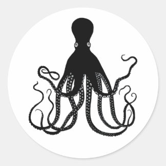 Zwarte Octopus Sticker