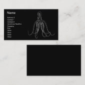 Zwarte octopus Visitekaartje (Voorkant / Achterkant)