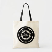  zwarte Oda Japan Mon Grafisch Tote Bag (Voorkant)