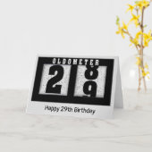 Zwarte odemeter voor de 29e verjaardag kaart (Gele Bloem)