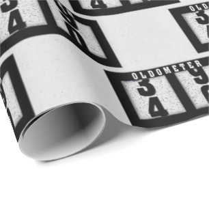 Zwarte odemeter voor de 40e verjaardag cadeaupapier