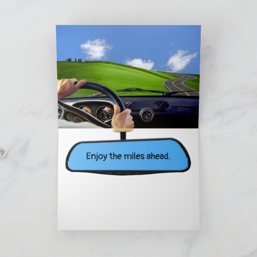 Zwarte odemeter voor de 44e verjaardag kaart (Binnen)