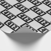 Zwarte odemeter voor de 45e verjaardag cadeaupapier (Hoek)