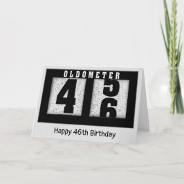 Zwarte odemeter voor de 46e verjaardag kaart