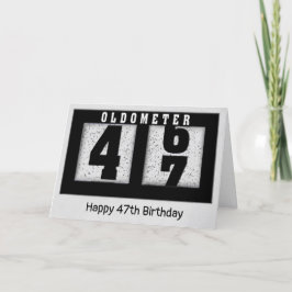 Zwarte odemeter voor de 47e verjaardag kaart
