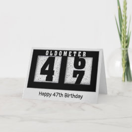 Zwarte odemeter voor de 47e verjaardag kaart