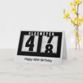 Zwarte odemeter voor de 48e verjaardag kaart (Gele Bloem)