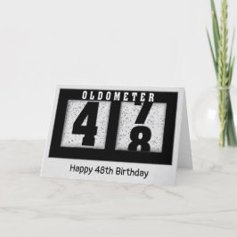Zwarte odemeter voor de 48e verjaardag kaart
