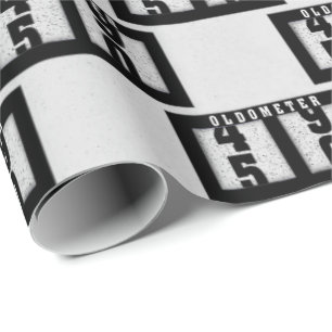 Zwarte odemeter voor de 50e verjaardag cadeaupapier