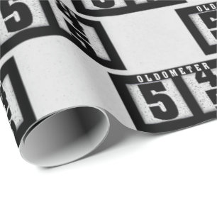 Zwarte odemeter voor de 55e verjaardag cadeaupapier