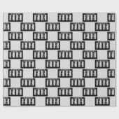 Zwarte odemeter voor de 60e verjaardag cadeaupapier (Vlak)