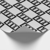 Zwarte odemeter voor de 70e verjaardag cadeaupapier (Hoek)