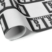 Zwarte odemeter voor de 70e verjaardag cadeaupapier (Rol Hoek)