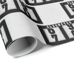 Zwarte odemeter voor de 70e verjaardag cadeaupapier