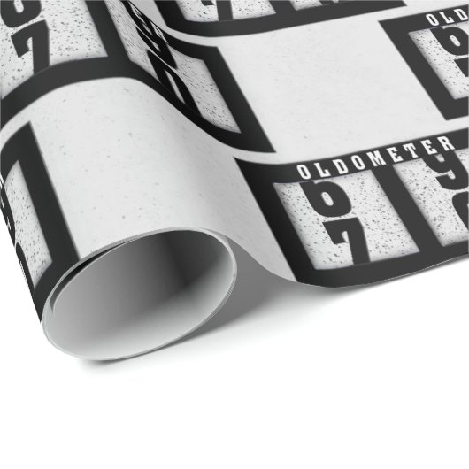 Zwarte odemeter voor de 70e verjaardag cadeaupapier (Rol Hoek)