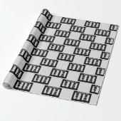 Zwarte Odometer voor 70ste verjaardag Cadeaupapier (Uitgerold)
