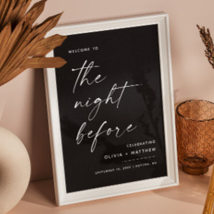 Zwarte Oefen Diner De Nacht Voor de Welkom Poster