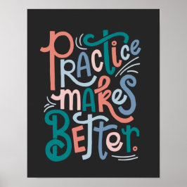 Zwarte Oefening Maakt Een Beter Poster