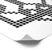 Zwarte Oekraïense Tryzub-symbool op het hart - Oek Poster (Hoek)