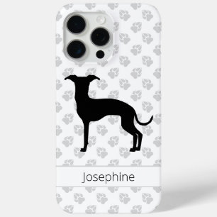 Zwarte (Of Jouw Kleur) Iggy Silhouet Met Naam iPhone 15 Pro Max Hoesje