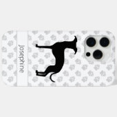 Zwarte (Of Jouw Kleur) Iggy Silhouet Met Naam Case-Mate iPhone Case (Achterkant (horizontaal))