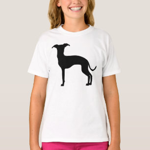 Zwarte (of jouw kleur) silhouet van een Italiaanse T-shirt