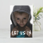 Zwarte Ogen Kids BEK Laat Ons Binnen Griezelig Vre Kaart (Staand voorkant)