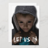 Zwarte Ogen Kinderen BEK Laat Ons Binnen Griezelig Kaart (Voorkant / Achterkant)