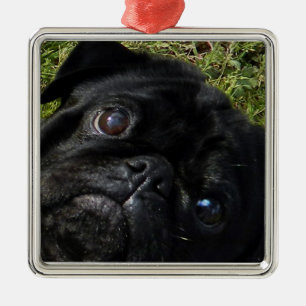 zwarte ogen metalen ornament