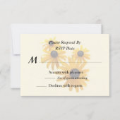 Zwarte Ogen Susans Hart RSVP Kaartje (Voorkant)